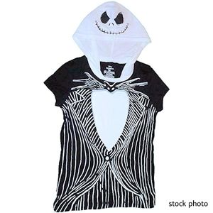 Disney Tim Burton's Nightmare Before Christmas Jack Skellington Hoodie T-shirt